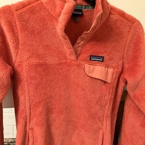 Patagonia Women's Vibrant Coral Cowl Sweater size M NWOT